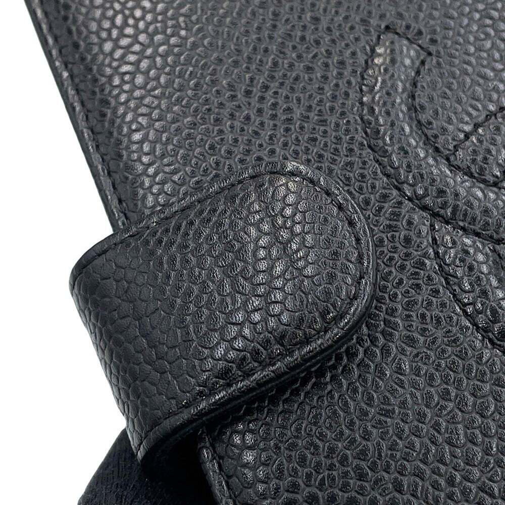 CHANEL Authentic Black Caviar Leather Logo Wallet - Picture 8 of 16